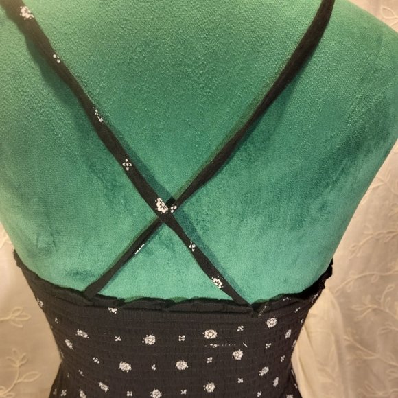 Summer Halter Midi Dress Black and White Floral Old Navy S - Picture 6 of 10